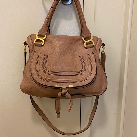 Chloe Medium Leather Marcie Bag - Picture 1 of 6
